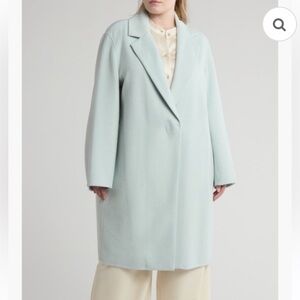 NWT Vince Soft Green Classic Straight Wool Blend Coat Warm Winter Size 1X
